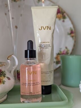 Lg Sized Duo JVN Air Dry Cream Shine Drops Complete Haircare Styling Products